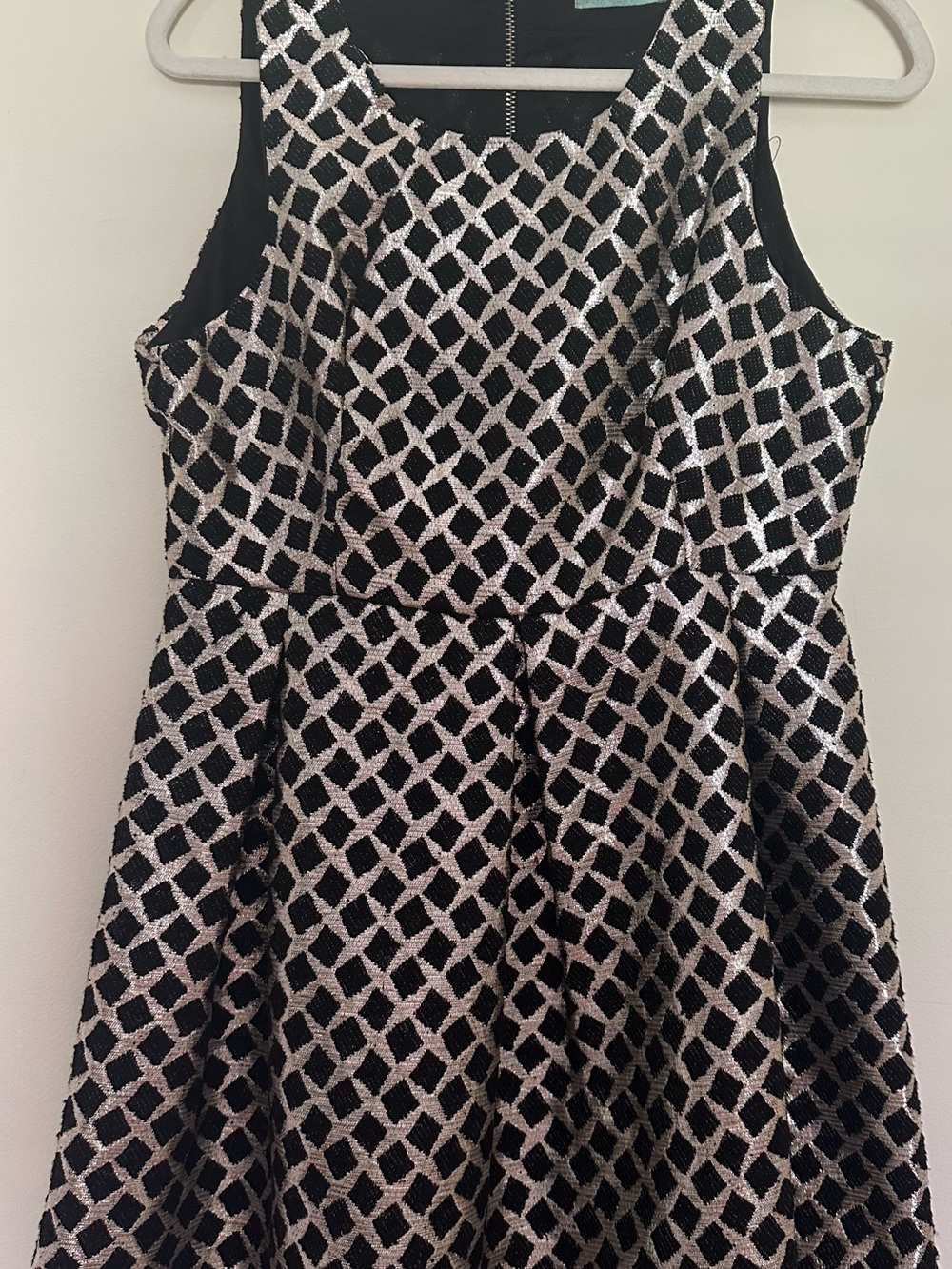 Karlie Black and Silver Patterned Mini Dress